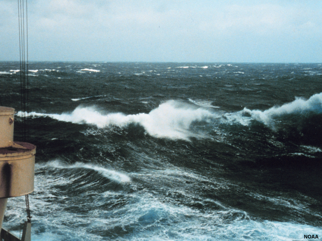 North Pacific storm waves as seen from the M/V NOBLE STAR