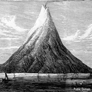 The volcano Krakatau prior to its explosion in 1883.