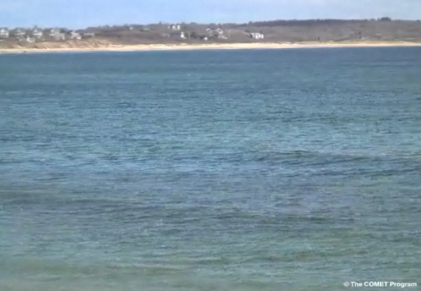 Waves transitioning from deep to shallow water