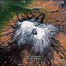 A satellite 
image of a volcano on the Kamchatka Peninsula. 