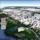 A satellite image of Lituya Bay, Alaska. 