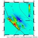 Plate
 uplift and downdrop around the epicenter of the Indian Ocean Tsunami