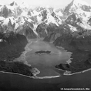 The 
landslide scar caused by the rockfall that started the Lituya Bay 
tsunami in Alaska.