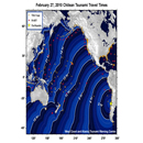 Tsunami
 travel times for the 2010 Chile tsunami
